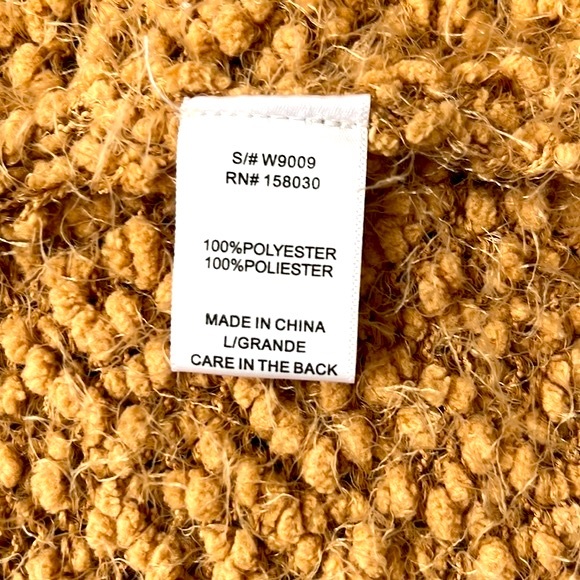 Love Tree - Popcorn Textured Long Sweater Cardigan - Caramel - Size Large - Picture 7 of 9